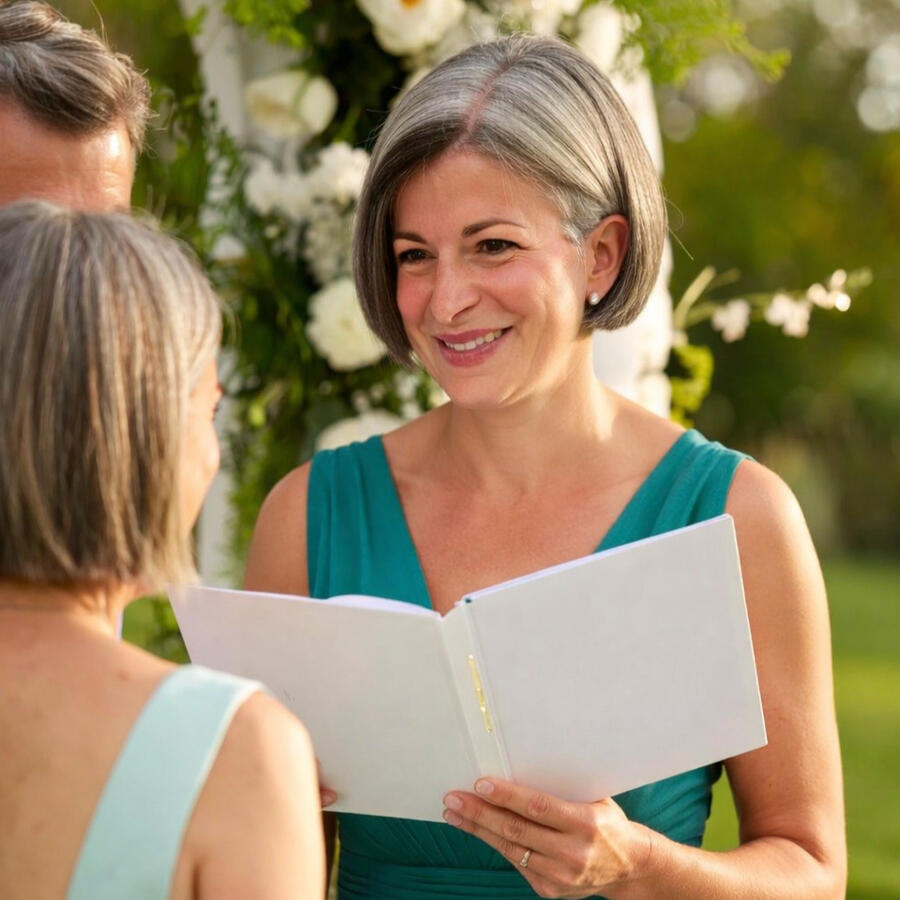 Celebrante professionista durante cerimonia di matrimonio civile in Veneto - Werite Ceremonies